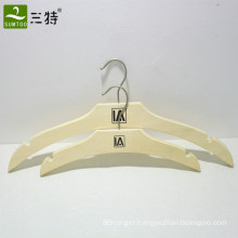 personalized natural color plywood laminated garment hanger set